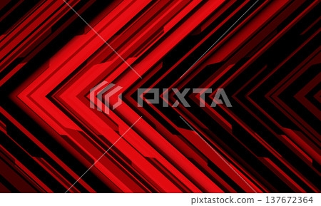 Abstract red black arrow cyber technology futuristic direction design modern background vector Abstract red black arrow cyber technology futuristic direction design modern background vector 137672364