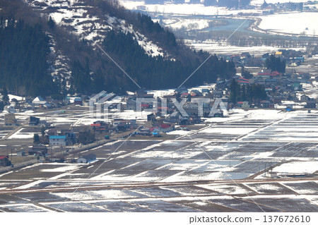 Snowmelt: A clear winter day in the countryside (Mizuo area, Minamiuonuma City, Niigata Prefecture) Snowmelt: A clear winter day in the countryside (Mizuo area, Minamiuonuma City, Niigata Prefecture) 137672610