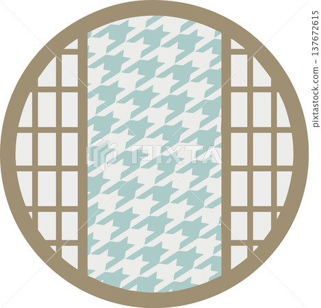 Round Japanese-style frame Round Japanese-style frame 137672615