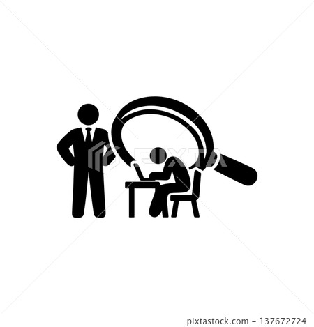 Intrusive Micromanagement Oversight Icon 137672724
