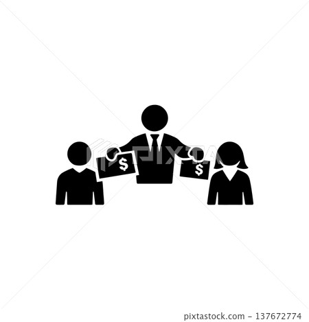 Pay Gap Disparity Injustice Icon Pay Gap Disparity Injustice Icon 137672774
