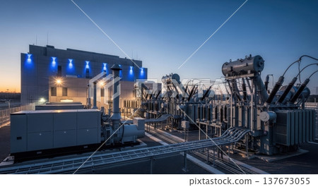 Massive Power Infrastructure and Generators for AI Data Center Facility 137673055