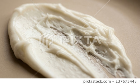 Thick Rich White Hair Repairing Mask Cream Swatch Texture Macro Thick Rich White Hair Repairing Mask Cream Swatch Texture Macro 137673443