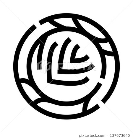 Cabbage icon representing healthy natural food and nutrition Cabbage icon representing healthy natural food and nutrition 137673640