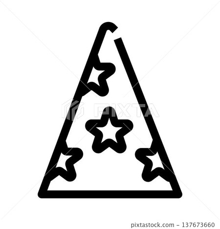 Wizard hat icon showing magic and fantasy concept Wizard hat icon showing magic and fantasy concept 137673660
