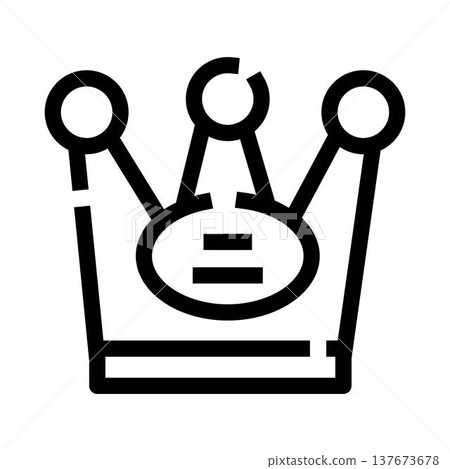 Crown icon symbolizing royalty, success, and winning achievement Crown icon symbolizing royalty, success, and winning achievement 137673678