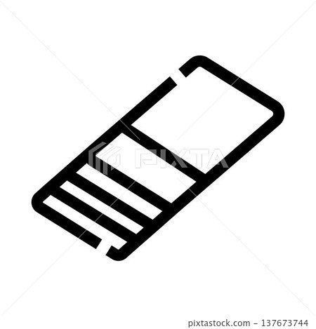 Eraser school supply tool correcting error stationery icon 137673744