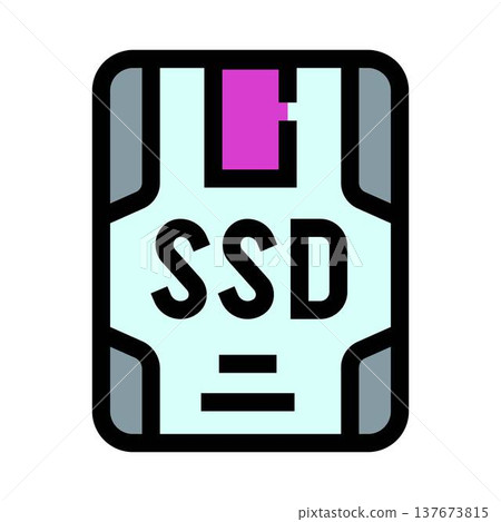 Ssd icon providing fast digital data storage Ssd icon providing fast digital data storage 137673815