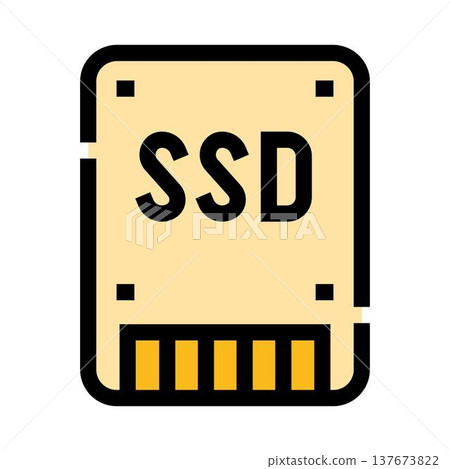 Solid state drive icon representing digital data storage technologies Solid state drive icon representing digital data storage technologies 137673822