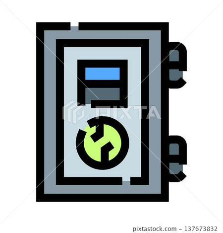 Secure metal box protecting valuable assets and data Secure metal box protecting valuable assets and data 137673832