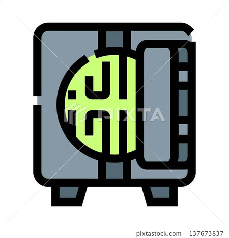 Safe box protecting money and valuable assets concept Safe box protecting money and valuable assets concept 137673837