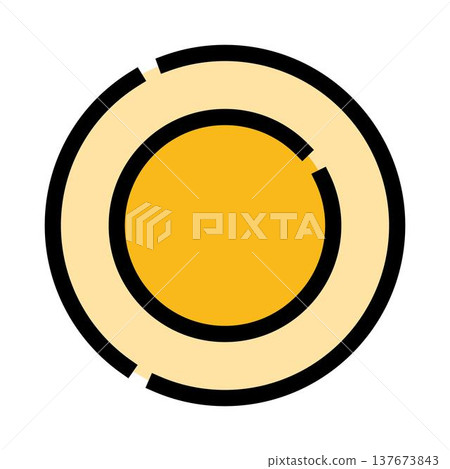 Golden coin icon symbolizing wealth and financial growth 137673843