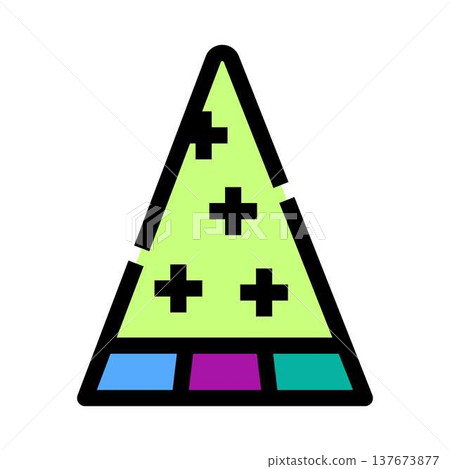 Triangular chart icon showing progress and growth concept Triangular chart icon showing progress and growth concept 137673877