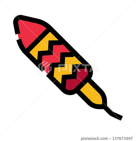 Festive rocket firework for celebration and party events Festive rocket firework for celebration and party events 137673897