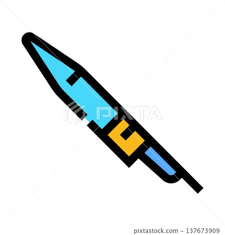 Quill pen creating script art line icon 137673909