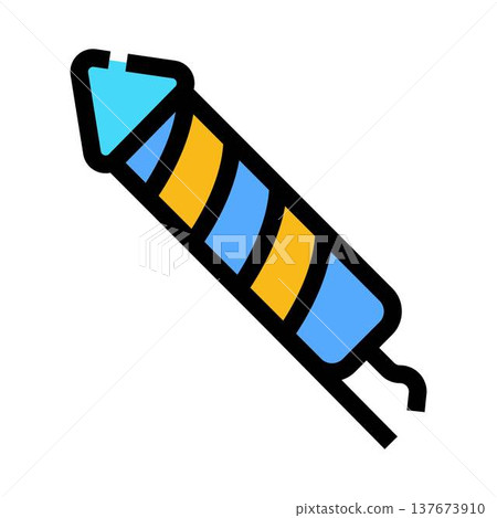 Firework rocket celebrating festive event party fun Firework rocket celebrating festive event party fun 137673910