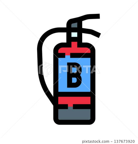 Fire extinguisher icon for b class liquid fires Fire extinguisher icon for b class liquid fires 137673920