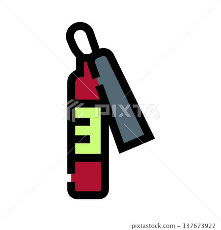 Fire extinguisher icon providing safety and emergency protection 137673922