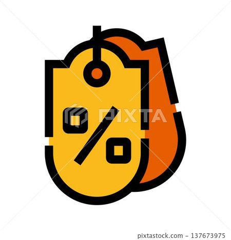 Price tag icon symbolizing discount promotion and sale Price tag icon symbolizing discount promotion and sale 137673975