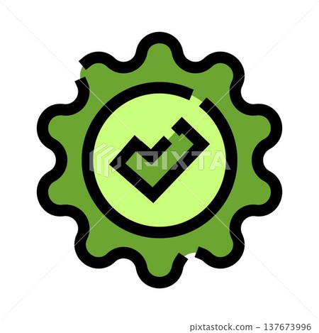 Certified quality assurance badge with checkmark symbol Certified quality assurance badge with checkmark symbol 137673996