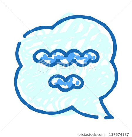 Chatting message cloud bubble doodle icon Chatting message cloud bubble doodle icon 137674187