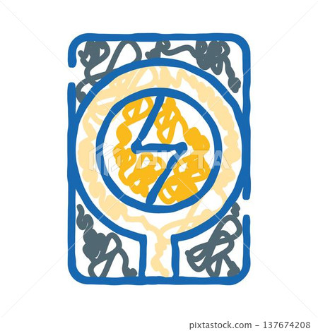 Wireless charging technology icon illustration with power symbol Wireless charging technology icon illustration with power symbol 137674208