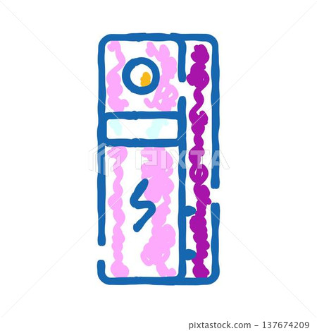 Electronic system unit tech doodle art concept Electronic system unit tech doodle art concept 137674209