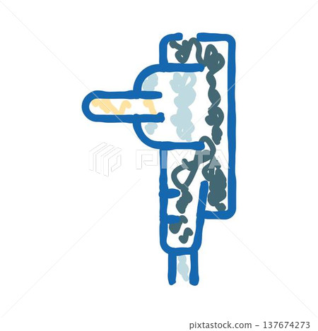 Audio jack connector doodle linking electronic device 137674273