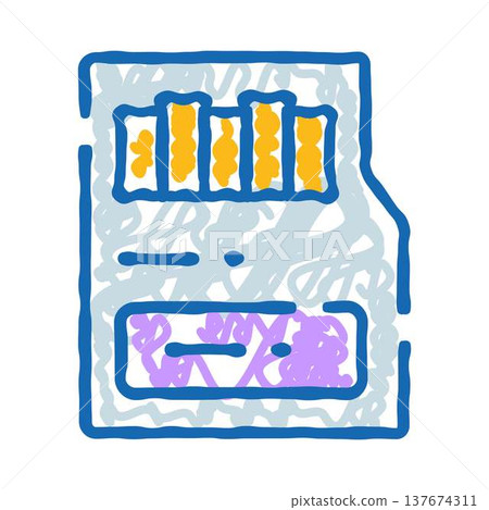 Micro sd storage card data memory electronic device 137674311