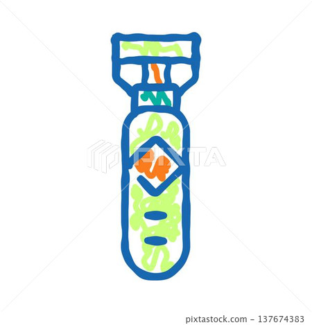 Electric razor grooming appliance doodle drawing illustration 137674383