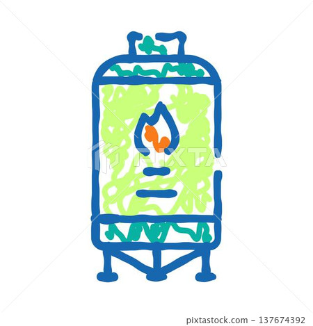 Natural gas boiler heating system energy concept Natural gas boiler heating system energy concept 137674392