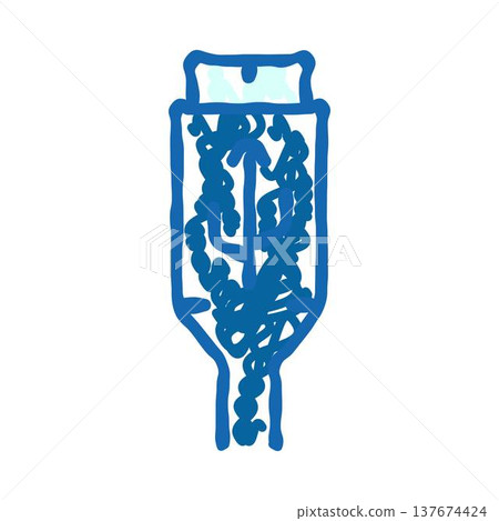 Usb connector with cable inside icon outline Usb connector with cable inside icon outline 137674424