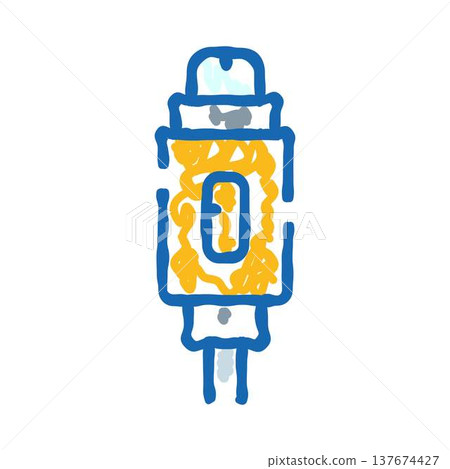 Spark plug engine car part component doodle Spark plug engine car part component doodle 137674427