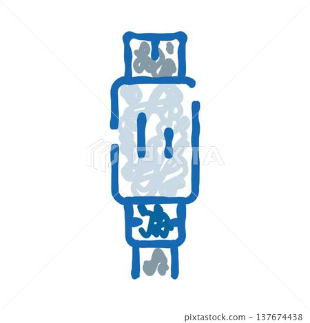 Smartwatch wearable technology doodle drawing icon Smartwatch wearable technology doodle drawing icon 137674438
