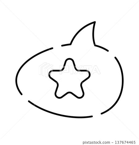 Star icon in speech bubble for feedback Star icon in speech bubble for feedback 137674465