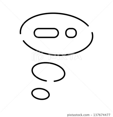 Thought bubble icon representing communication and ideas Thought bubble icon representing communication and ideas 137674477