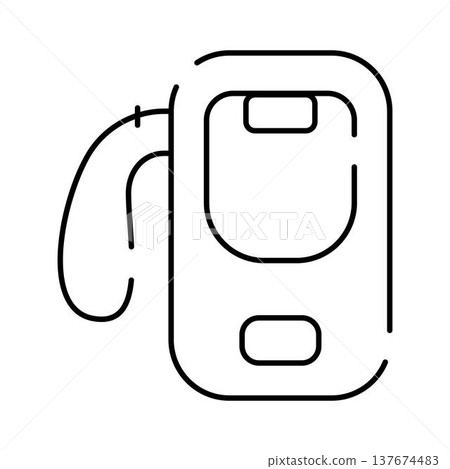 Portable audio device with integrated earpiece outline Portable audio device with integrated earpiece outline 137674483