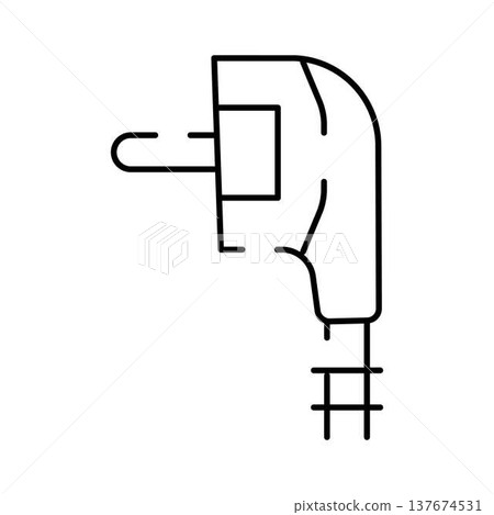 Electric power plug appliance connector outline icon Electric power plug appliance connector outline icon 137674531