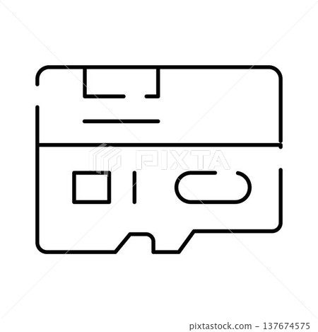 Micro sd memory card digital data storage icon Micro sd memory card digital data storage icon 137674575