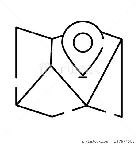 Map with pin icon indicating location destination Map with pin icon indicating location destination 137674593