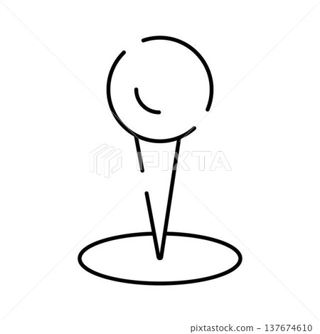 Pushpin marking destination location on map icon Pushpin marking destination location on map icon 137674610