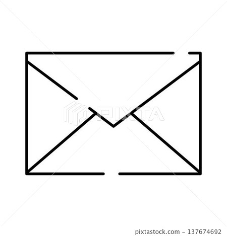 Mail envelope icon representing digital communication message 137674692