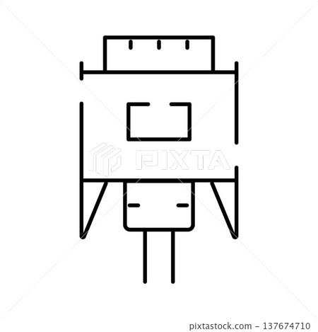 Computer monitor cable port connection concept icon 137674710