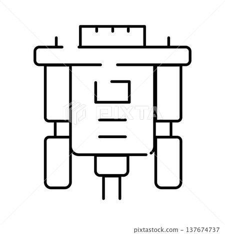 Computer video graphics array port connector icon Computer video graphics array port connector icon 137674737