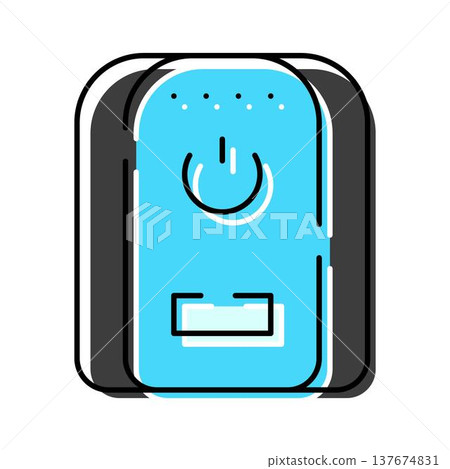 Portable power bank charging mobile device color icon Portable power bank charging mobile device color icon 137674831