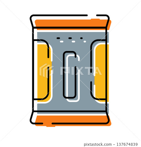Food packaging can flat line art illustration Food packaging can flat line art illustration 137674839