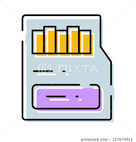 Digital data storage card holding important information Digital data storage card holding important information 137674921