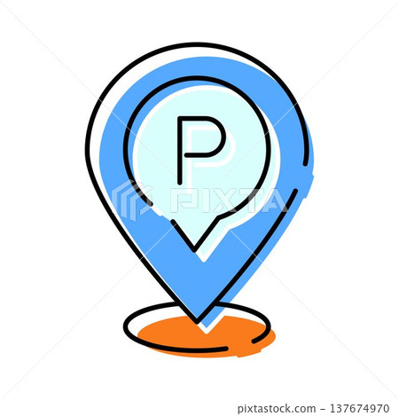 Parking location pin marker finding car park 137674970