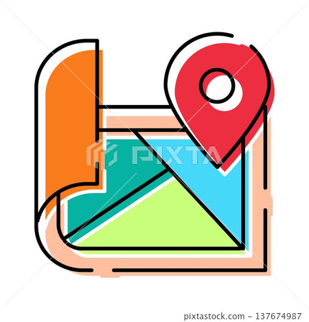 Map with location pin navigating travel destination Map with location pin navigating travel destination 137674987