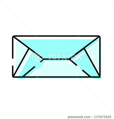 Blue envelope mail icon sending digital communication 137675026
